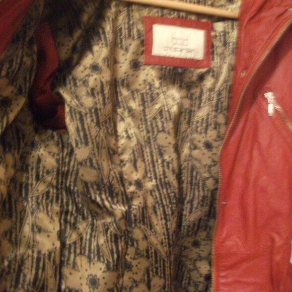Bod & Christensen Couture Leather Jacket, Red, Small - Picture 5 of 7